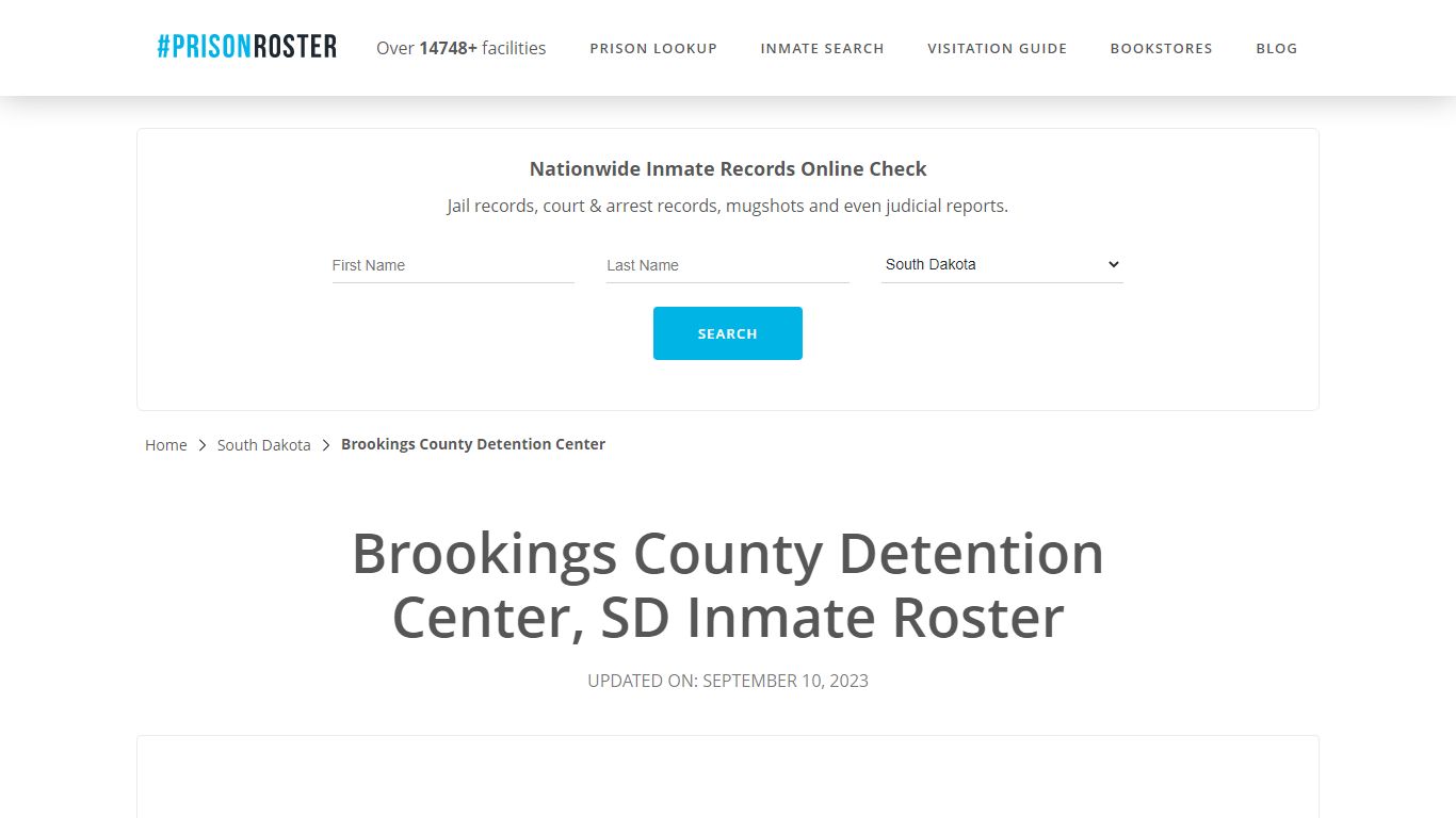 Brookings County Detention Center, SD Inmate Roster - Prisonroster